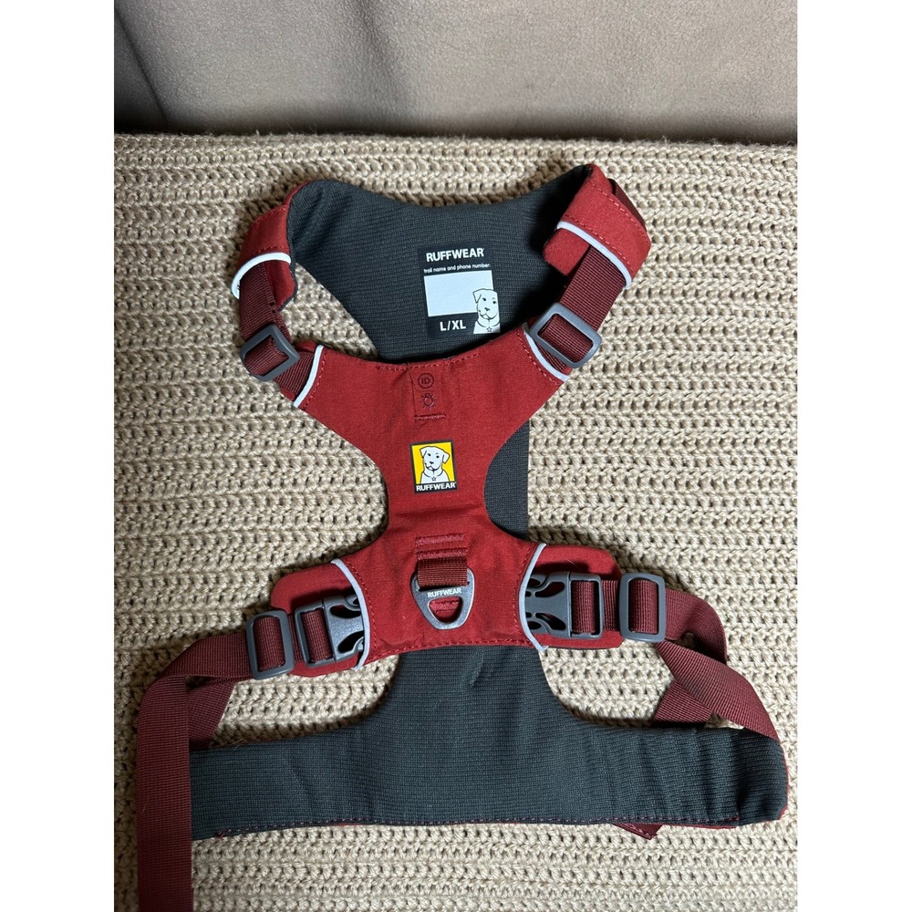 Ruffwear Front Range Dog Harness Red Sumac L/XL Padded No Pull Reflective Trim